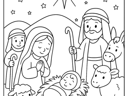 Christmas Christian Coloring 8 Pack