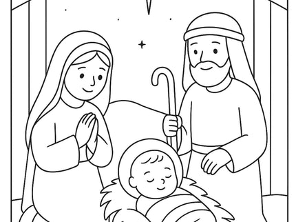 Christmas Christian Coloring 8 Pack