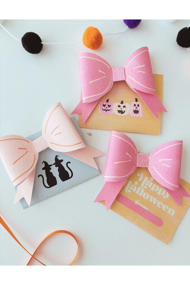 Halloween Bow gift card holders