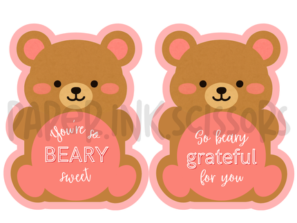 Beary Sweet Valentine Card Holder| Printable Valentine