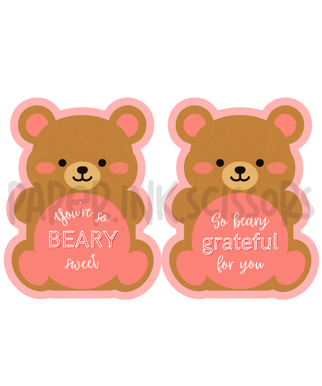 Beary Sweet Valentine Card Holder| Printable Valentine