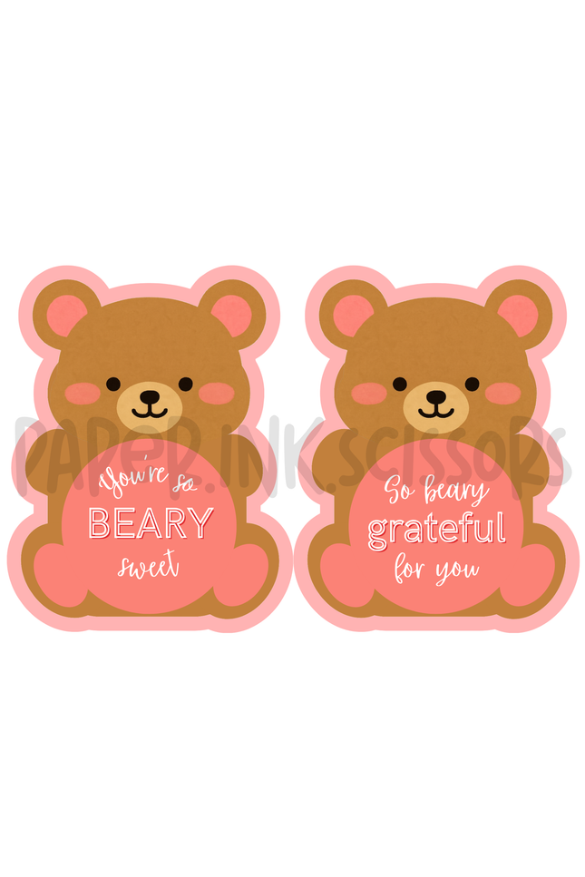 Beary Sweet Valentine Card Holder| Printable Valentine