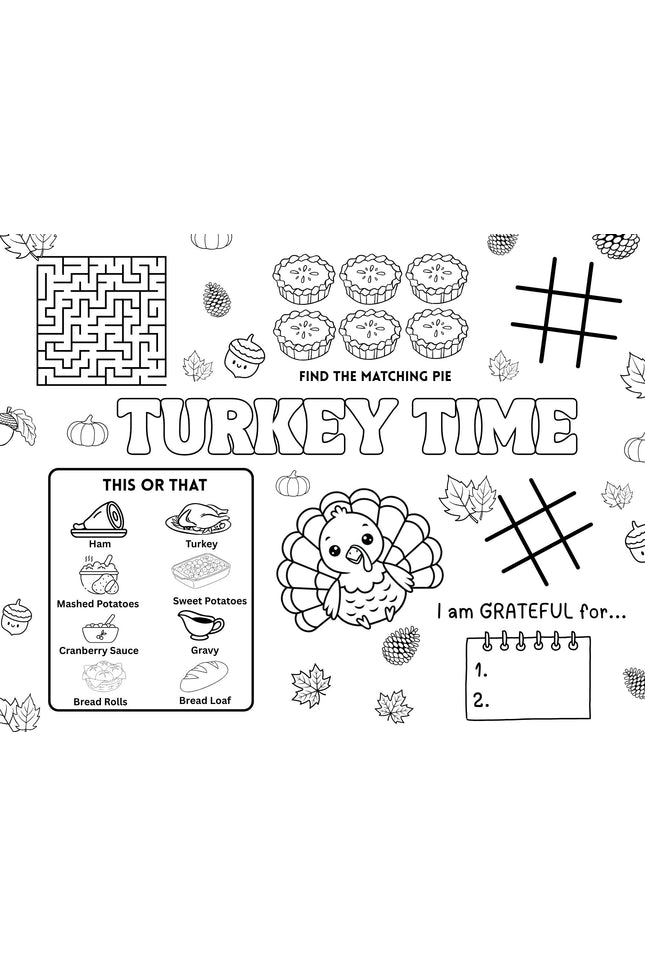 Thanksgiving Activity Placemat