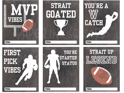 Football player | Printable Valentine