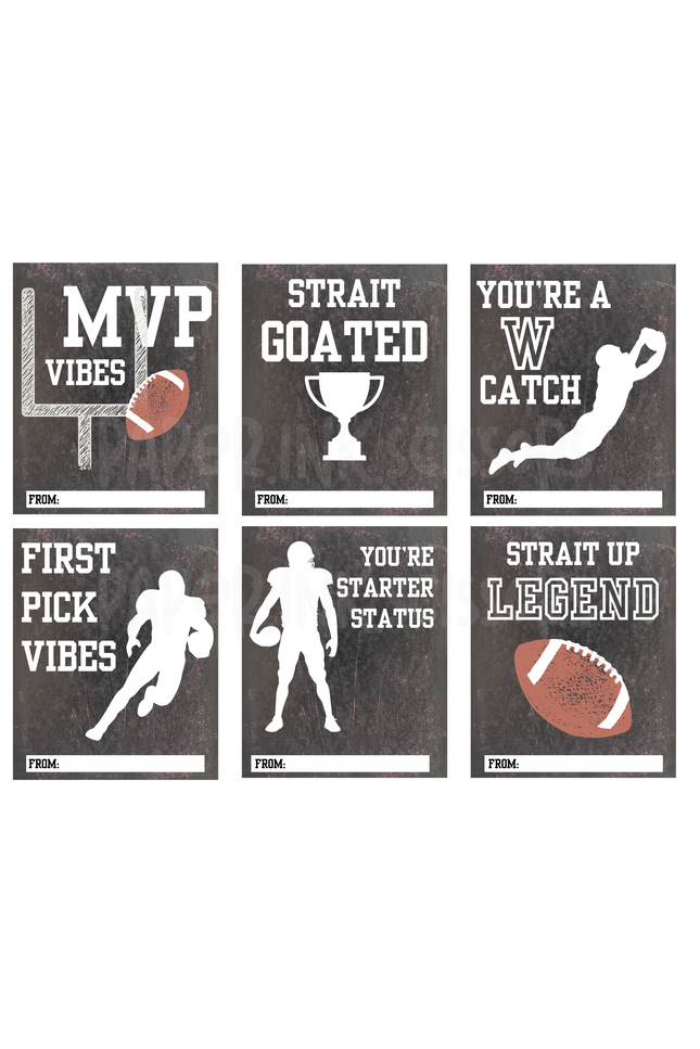 Football player | Printable Valentine