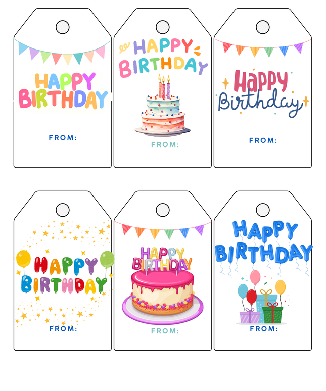 Happy Birthday Tags