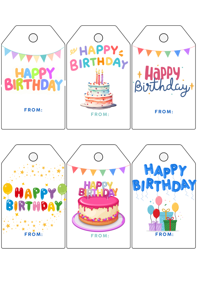 Happy Birthday Tags