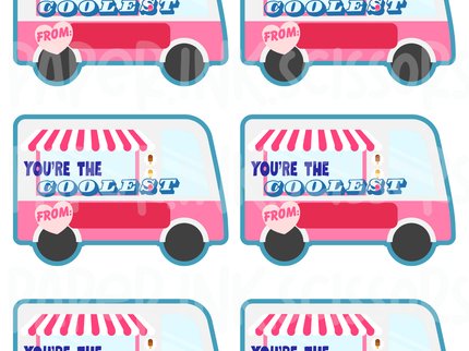 Ice Cream Truck | Printable Valentine