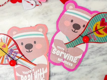 Pickle Ball Bear | Printable Valentine