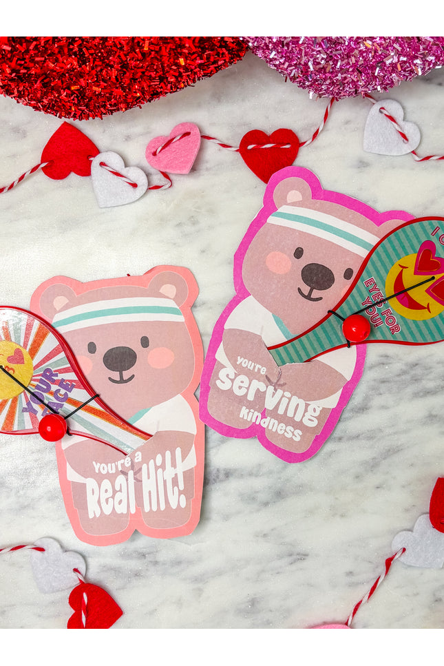 Pickle Ball Bear | Printable Valentine