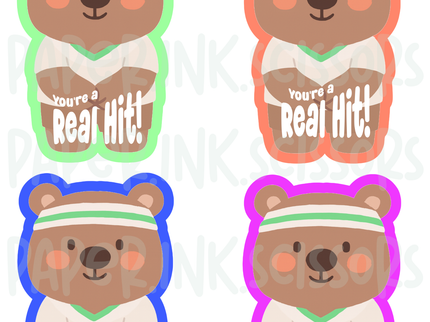 Pickle Ball Bear | Printable Valentine