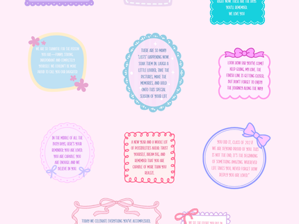 Class of 2027 Monthly Gift Tags