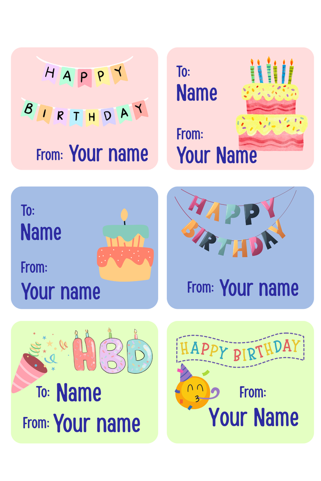 Quick Birthday Tags