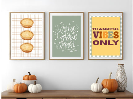 Thankful Vibes Only Wall Prints