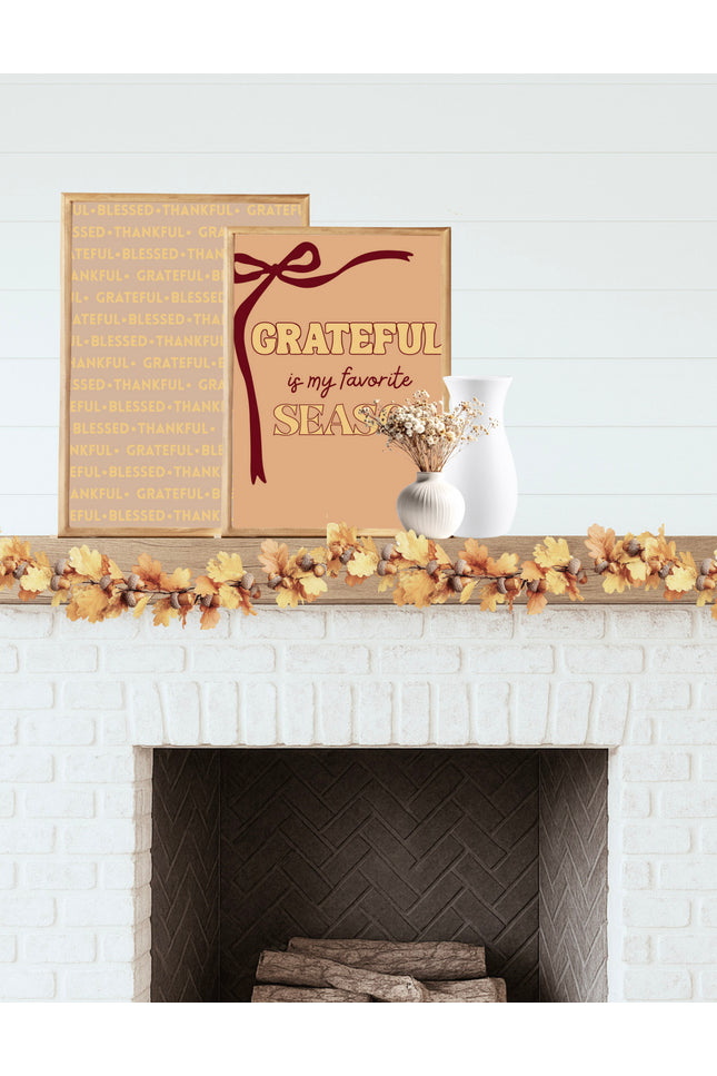 Grateful is my favorite season wall prints