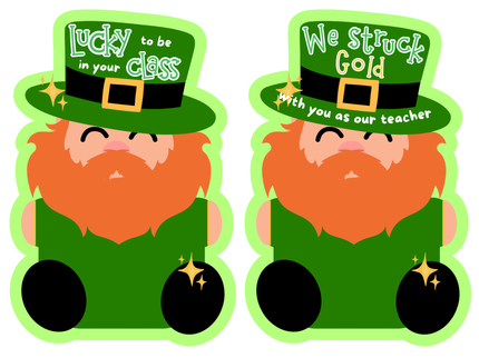 Teacher appreciation Leprechaun Treat/Card Holder